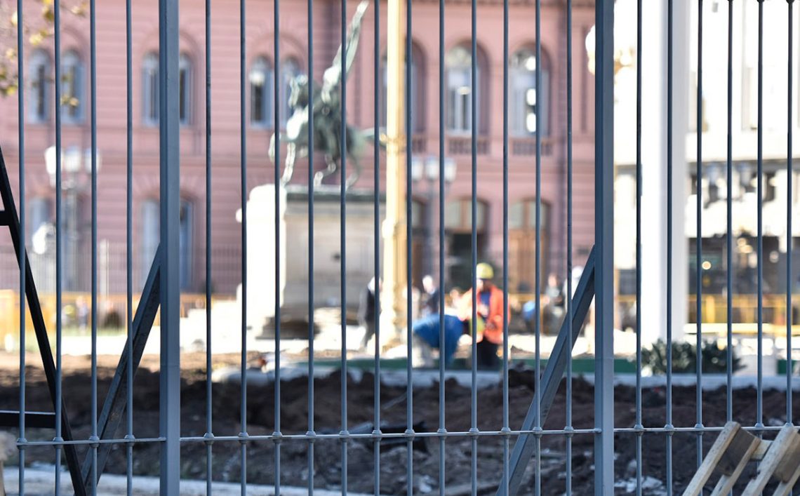 Rejas en la Plaza de Mayo; 22 de Mayo 2018