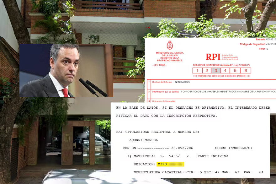 CONFIRMADO: Le «apareció» otra casa a Adorni