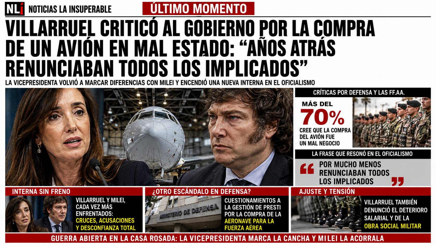 “Años atrás renunciaban todos los implicados”: Villarruel volvió a golpear al Gobierno y expuso otra interna explosiva