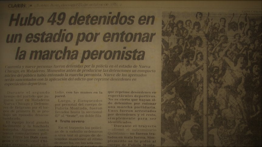 A 45 años de cuando la hinchada de Chicago desafió a la Dictadura