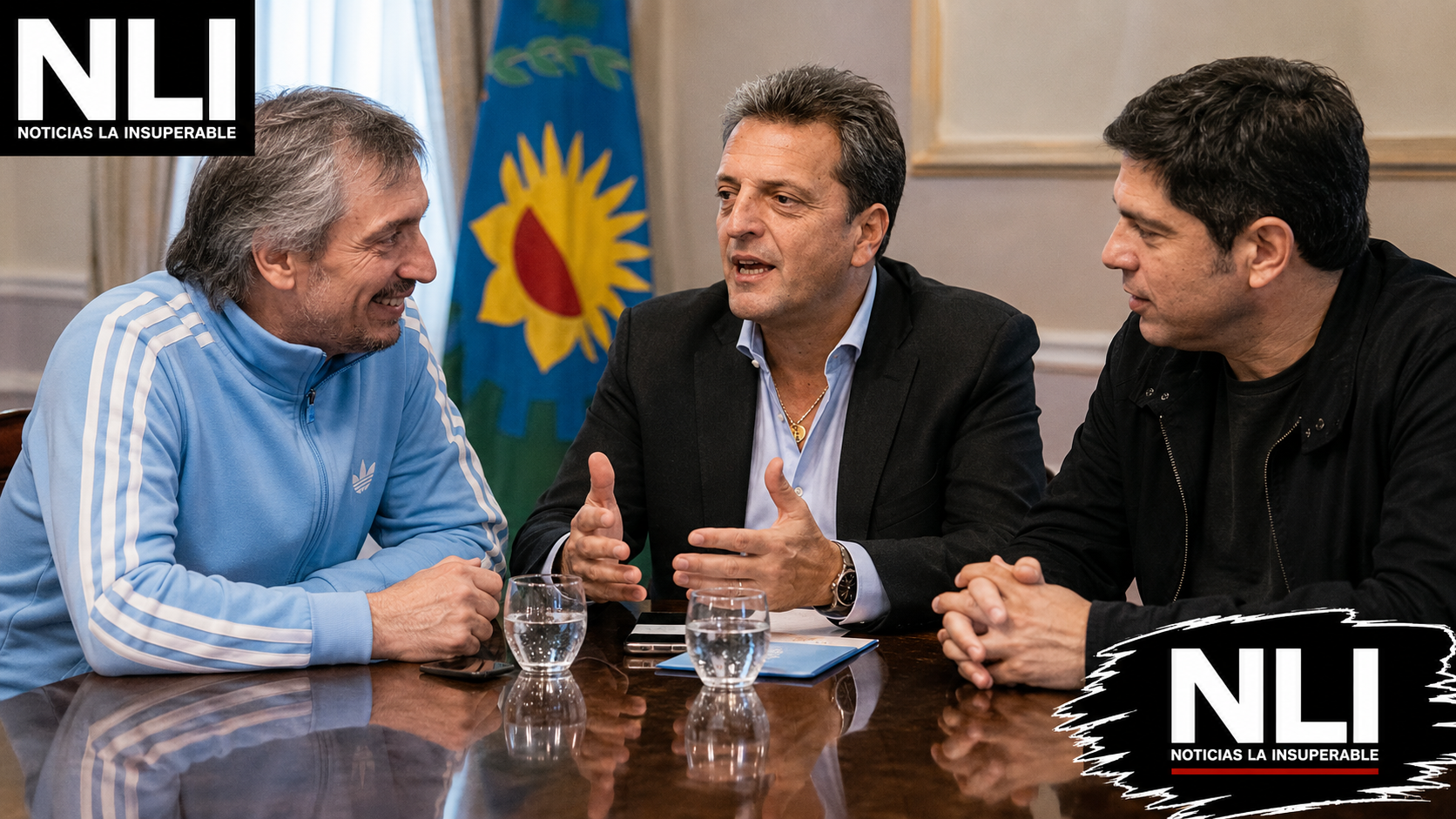 El peronismo vuelve a sentarse en la misma mesa: Kicillof, Massa y Máximo cerraron filas para defender las PASO
