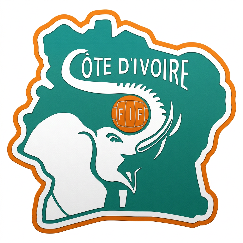 image Logotipo de la Federación Ivoriense de Fútbol, mostrando un elefante y el nombre 'Côte d'Ivoire' en un fondo verde.