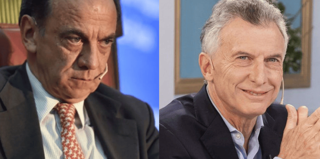 Dos hombres en un formato dividido: a la izquierda, uno con expresión seria y micrófono en la oreja; a la derecha, otro sonriendo y con las manos juntas.